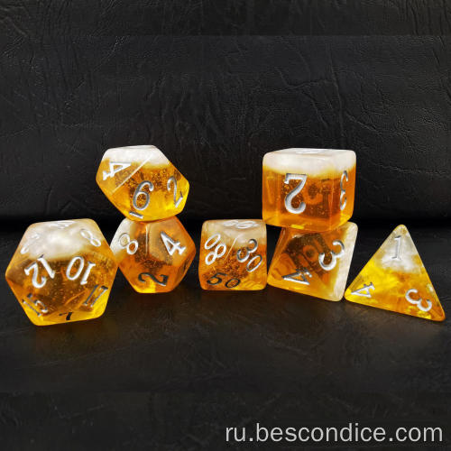 Bescon Beer Dice Set, новинка 7pcs Beerdice Polyedral D & D DND Dice Set из 7шт, подземелий и драконов кости в кости